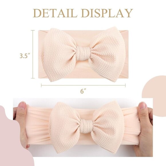 Baby Headbands Handmade Nylon with Hair Bows for Newborns and Kids main image 5